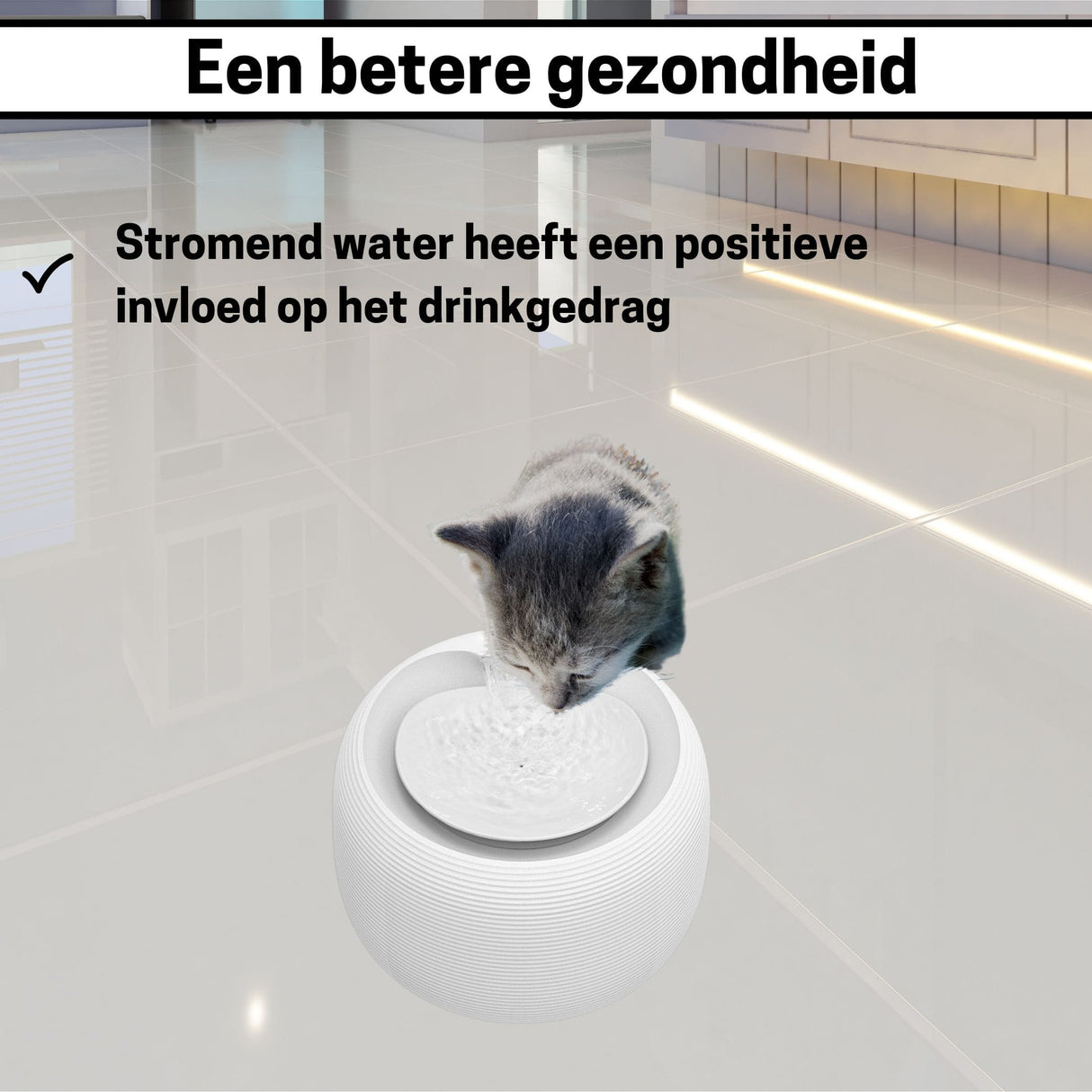 Drinkfontein - Kattenfontein - 2.5 Liter - Waterfontein Kat - Automatische Spoeling