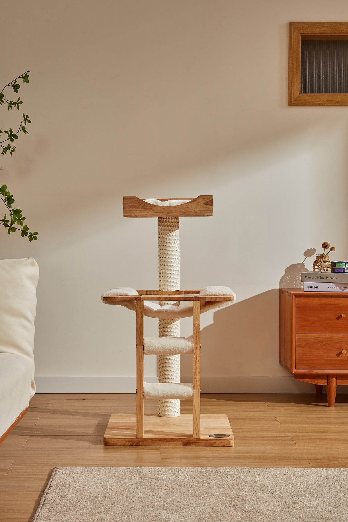 Kattenmeubel Klimrek met Krabpalen en Kattenmand