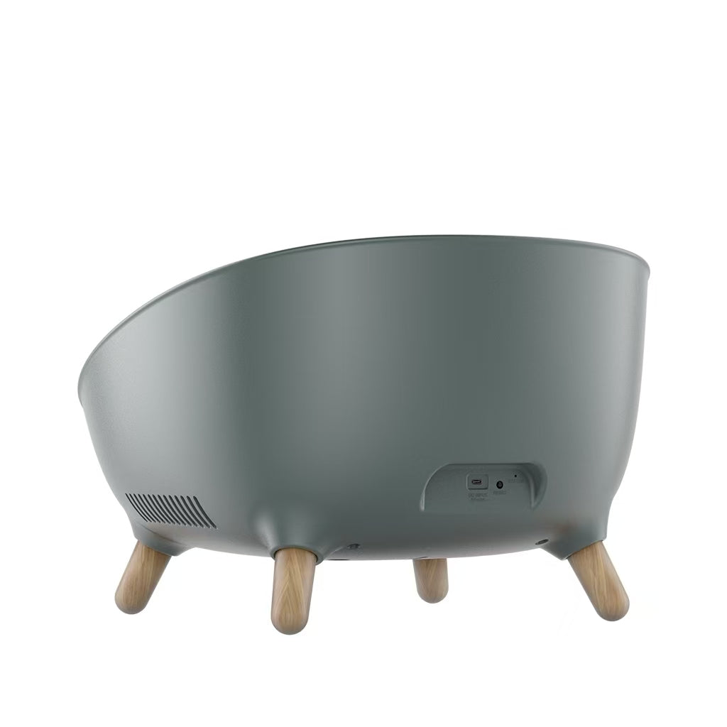 XXL large litter box with odorless system - modern round litter box - hidden cat toilet for large cats - purrfect basin