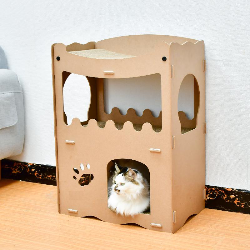 Cat house - sustainable playhouse for cats and kittens - cardboard