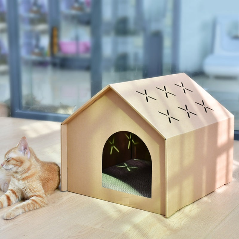Maison de jeu à gratter pour chat | Maison pour chats et chats | 50x32x40cm