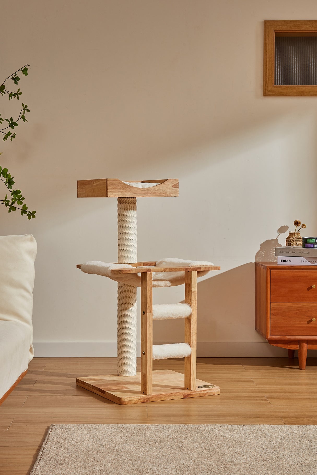 Kattenmeubel Klimrek met Krabpalen en Kattenmand