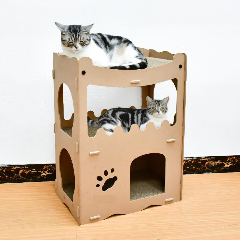 Cat house - sustainable playhouse for cats and kittens - cardboard