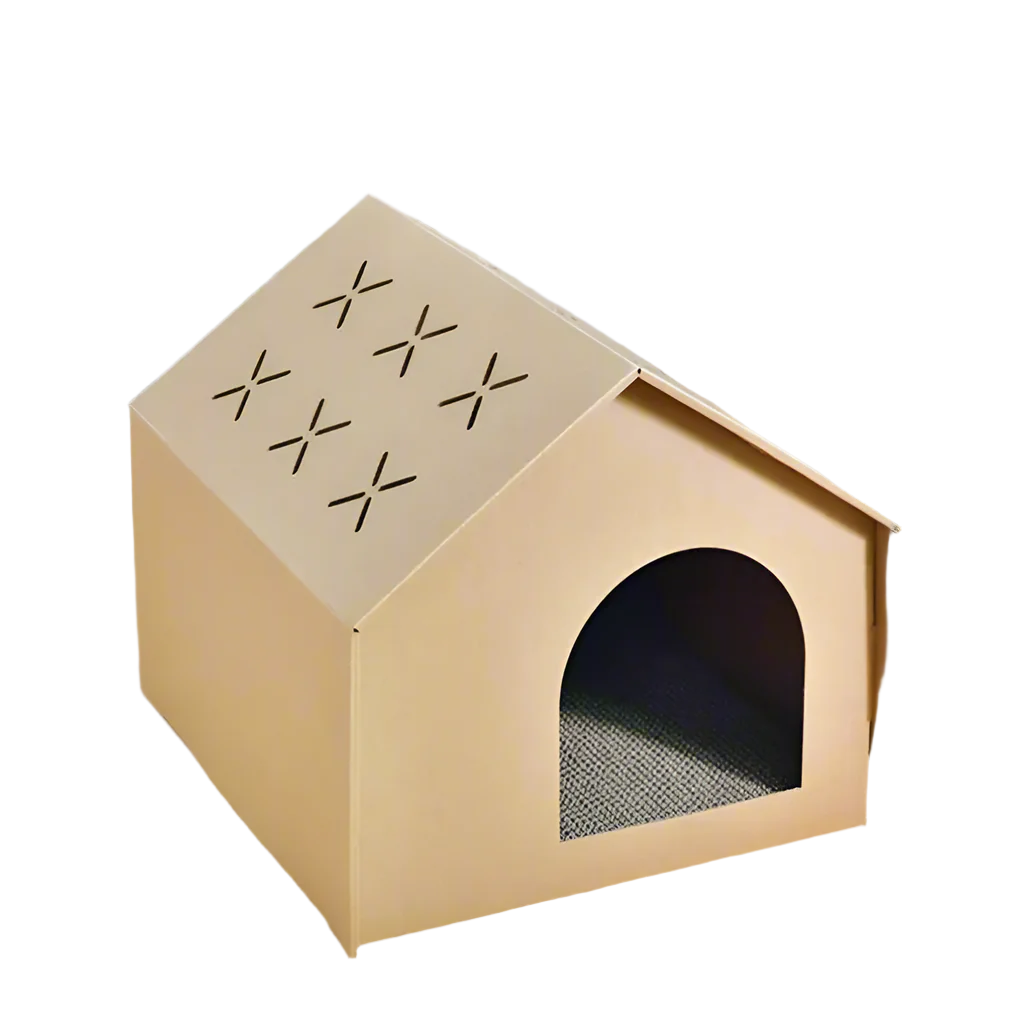 Maison de jeu à gratter pour chat | Maison pour chats et chats | 50x32x40cm
