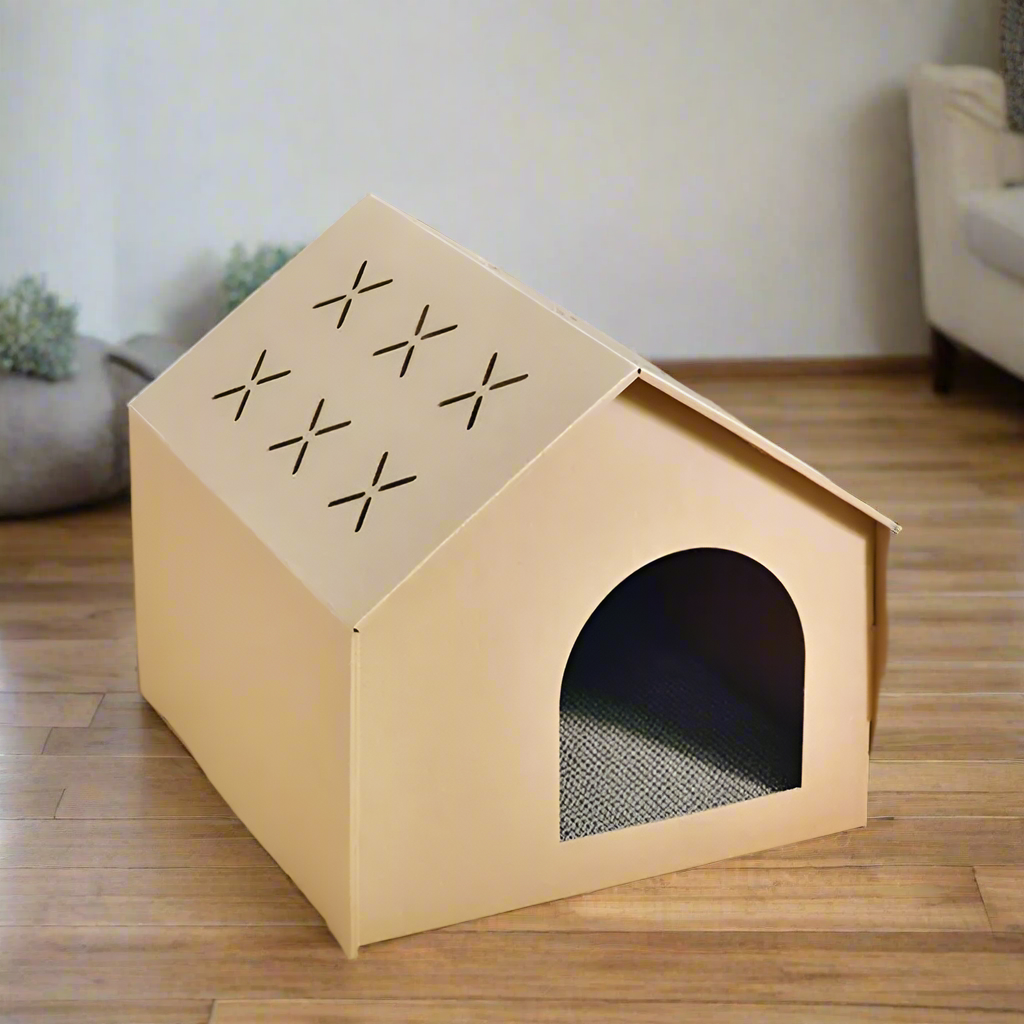 Maison de jeu à gratter pour chat | Maison pour chats et chats | 50x32x40cm