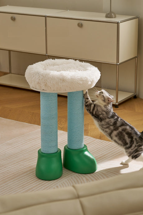 Katten krabpaal - kattenmand - multifunctioneel - groot aantrekkelijk ontwerp - groen en wit - SpirePets