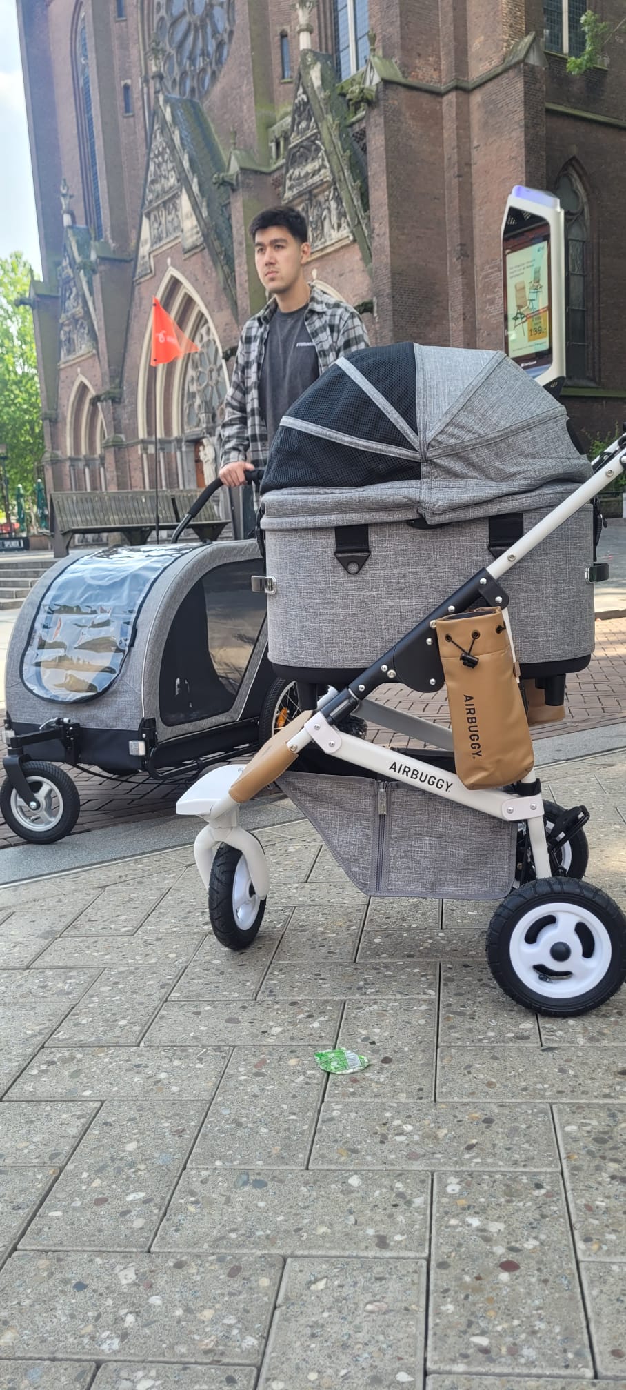 AirBuggy Dome 3 Regular - Earth Grey - hondenbuggy