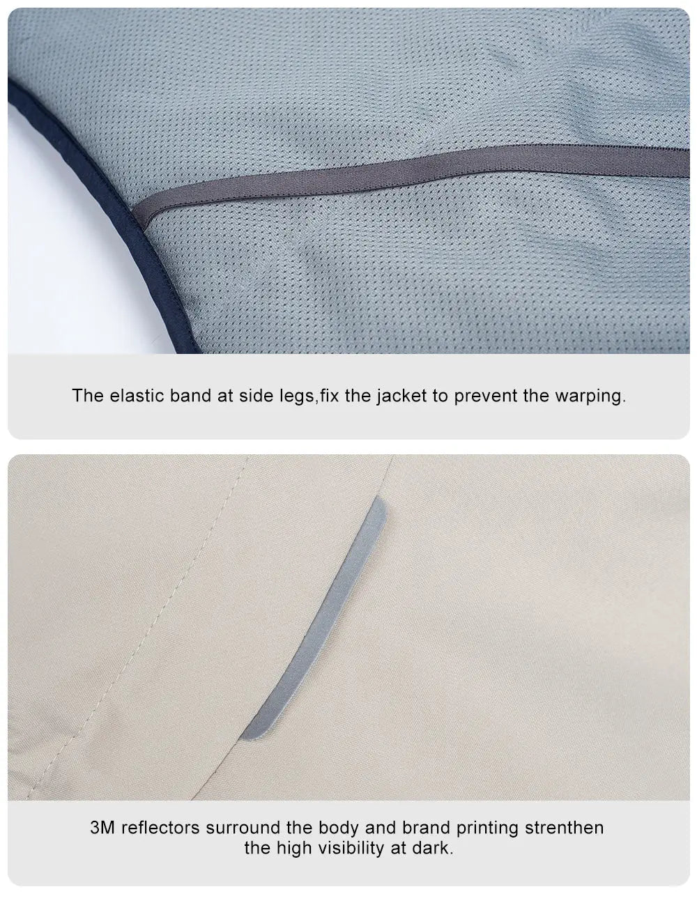 Hondenjas - hardshell materiaal - winddicht - waterdicht - lichtgewicht - blauw - maat L - SpirePets