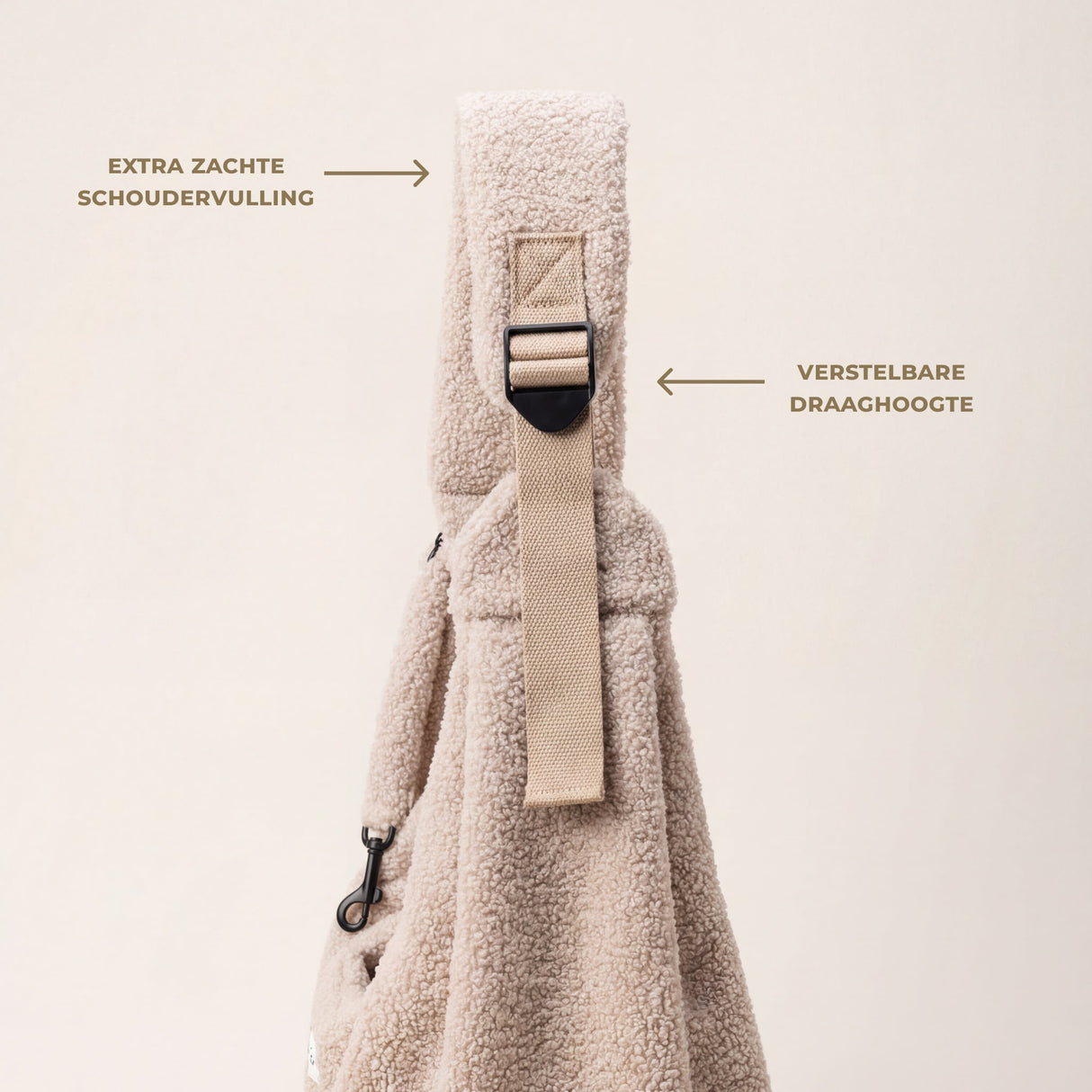 WOOFWOOF Honden Draagzak Beige | Luxe Puppy Draagtas - SpirePets