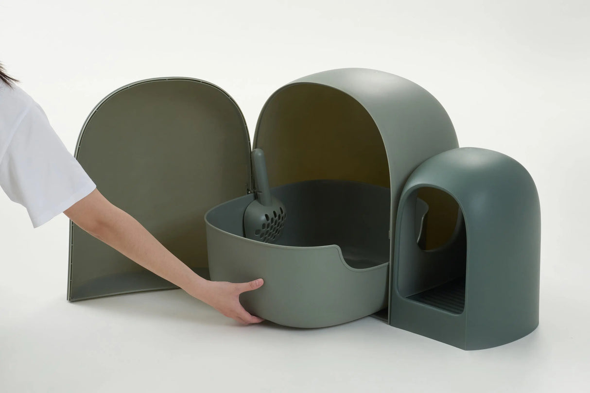 Kattenbak - grote ruimte - inclusief kattebakschepje - lekvrij - geurvrij - one size fits all - SpirePets