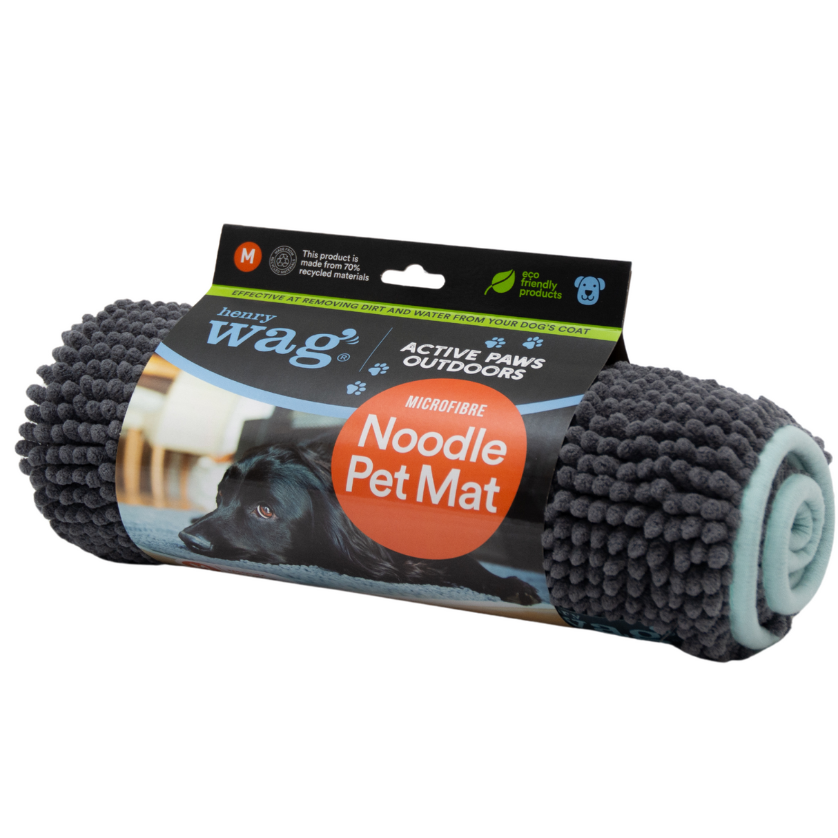 Henry Wag Microvezel Noodle Huisdier Mat - L droogmat hond