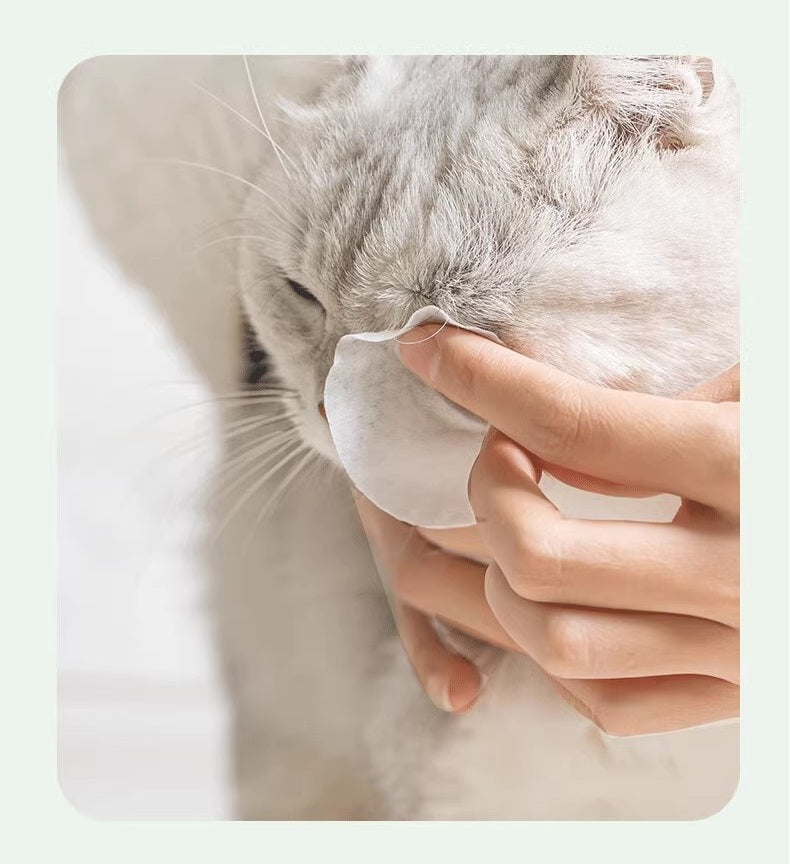 Lingettes pour les yeux des animaux - Paquet de 130