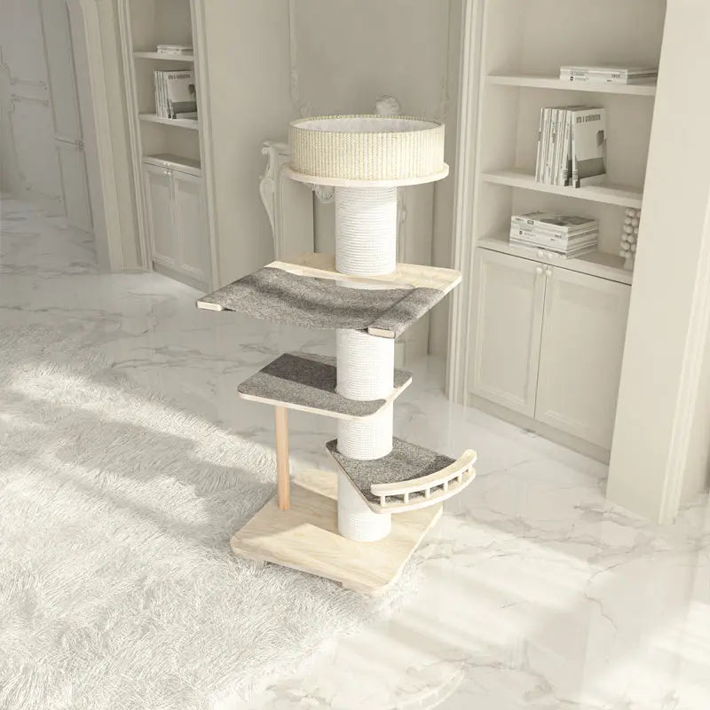 Honeypotcat Kattenboom - krabpaal met kattenmand