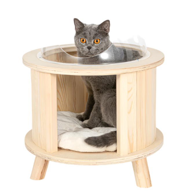 Kattenhuisje hout - Kattenmand - luxe kattenbed