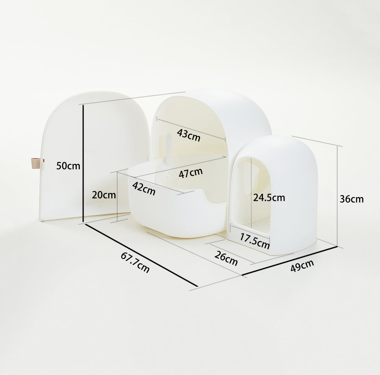 Kattenbak inclusief schepje - lekvrij en geurvrij