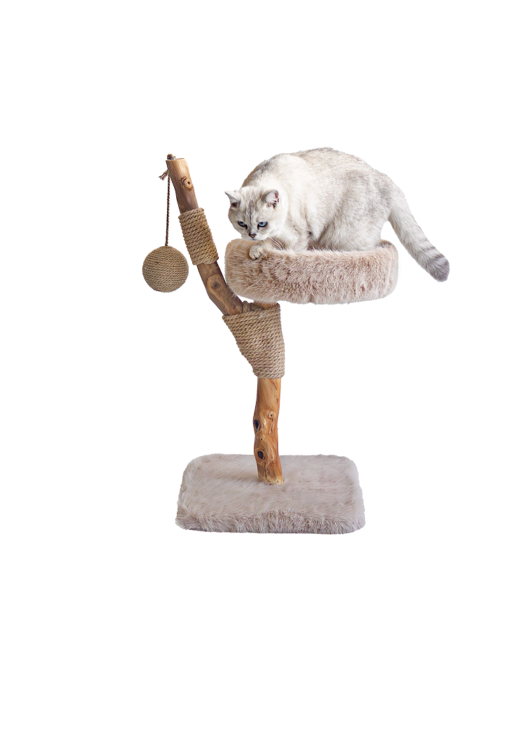 LUNA krabpaal van massief vruchtenhout