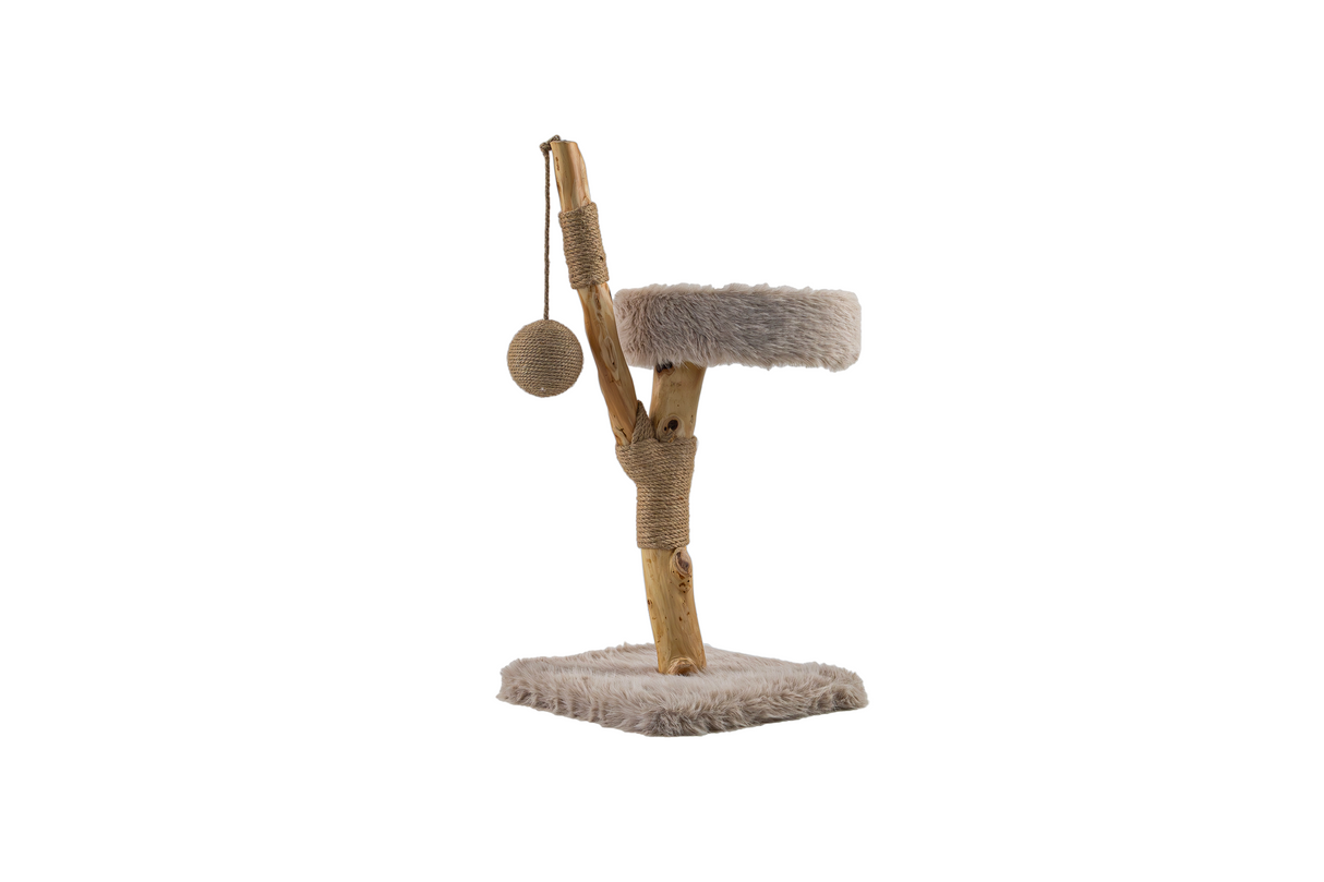 LUNA krabpaal van massief vruchtenhout