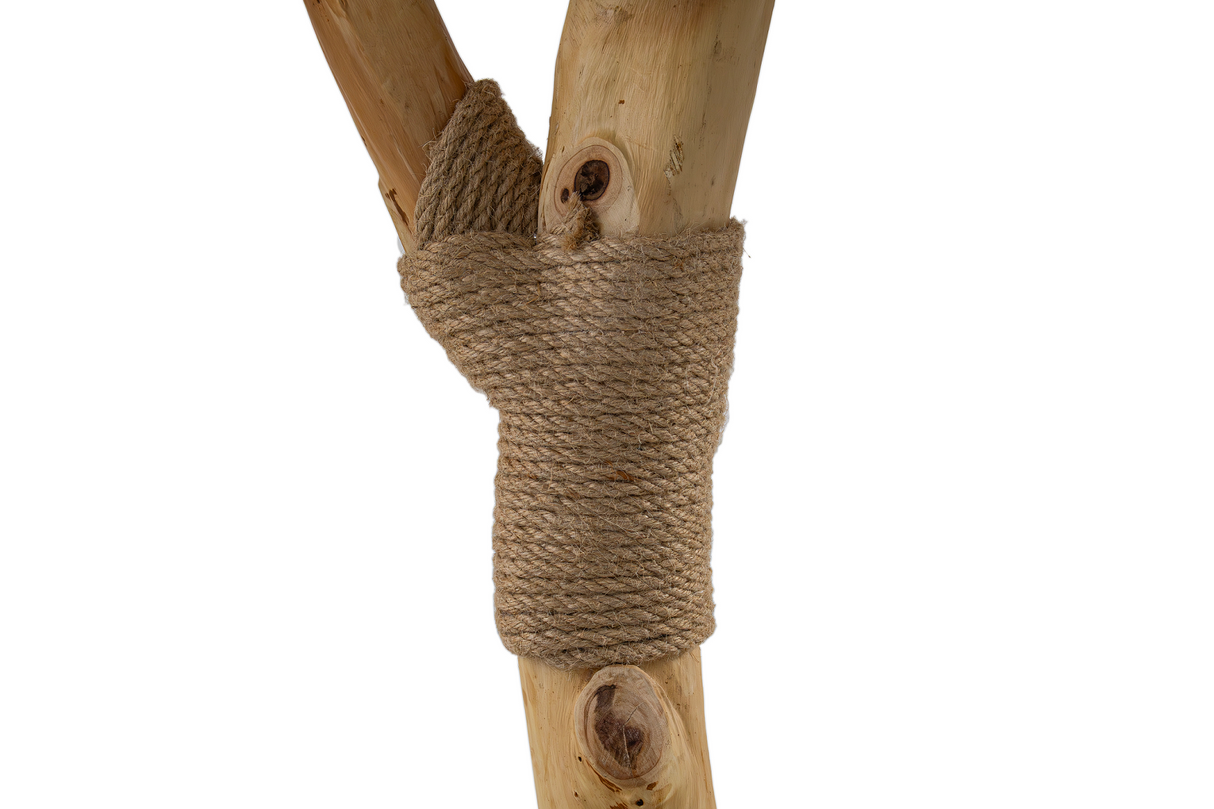 LUNA krabpaal van massief vruchtenhout