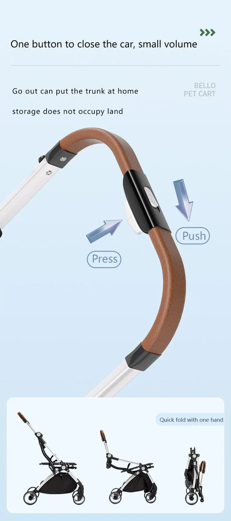 BELLO Wandelwagen voor huisdieren - voor honden en katten - 3 in 1  - inklapbaar - SpirePets