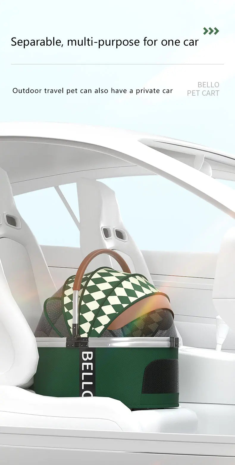 BELLO Wandelwagen voor huisdieren - voor honden en katten - 3 in 1 - inklapbaar - SpirePets