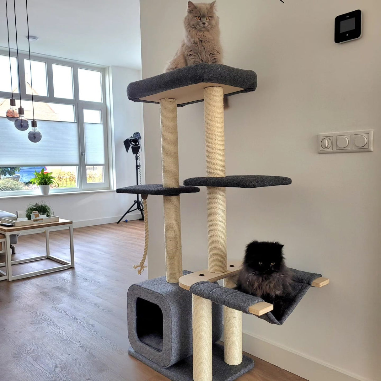 Katten krabpaal Candy - klimboom - grijs