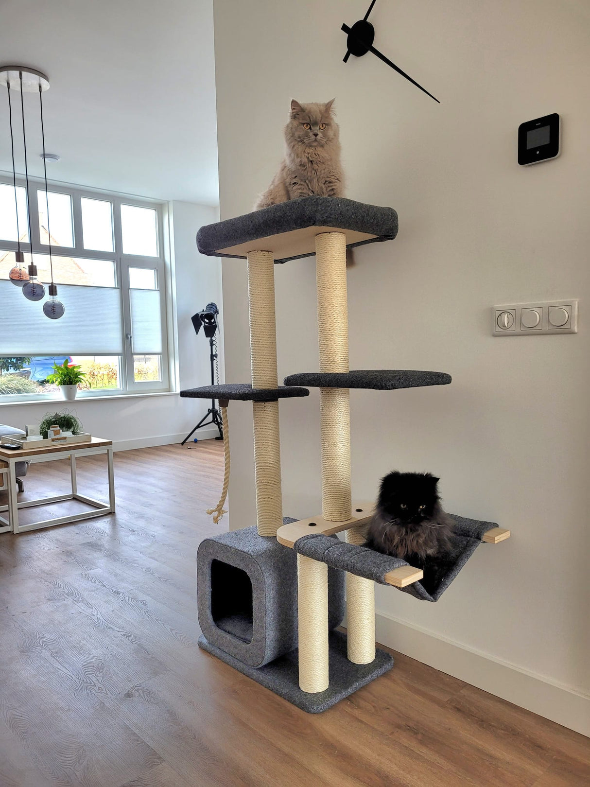 Katten krabpaal Candy - klimboom - grijs