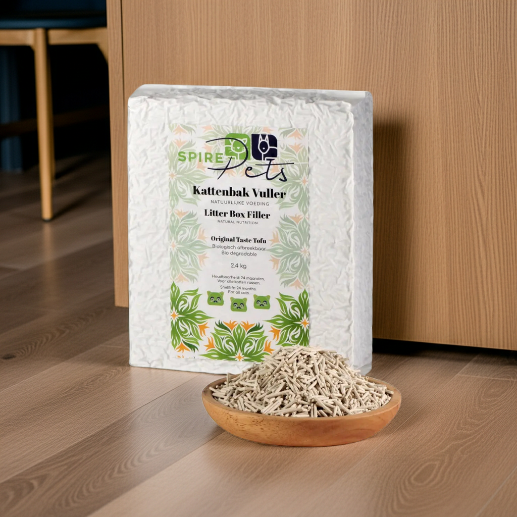 Tofu kattenbakvulling - Biologisch en geur verdrijvend 2.4 kg - SpirePets