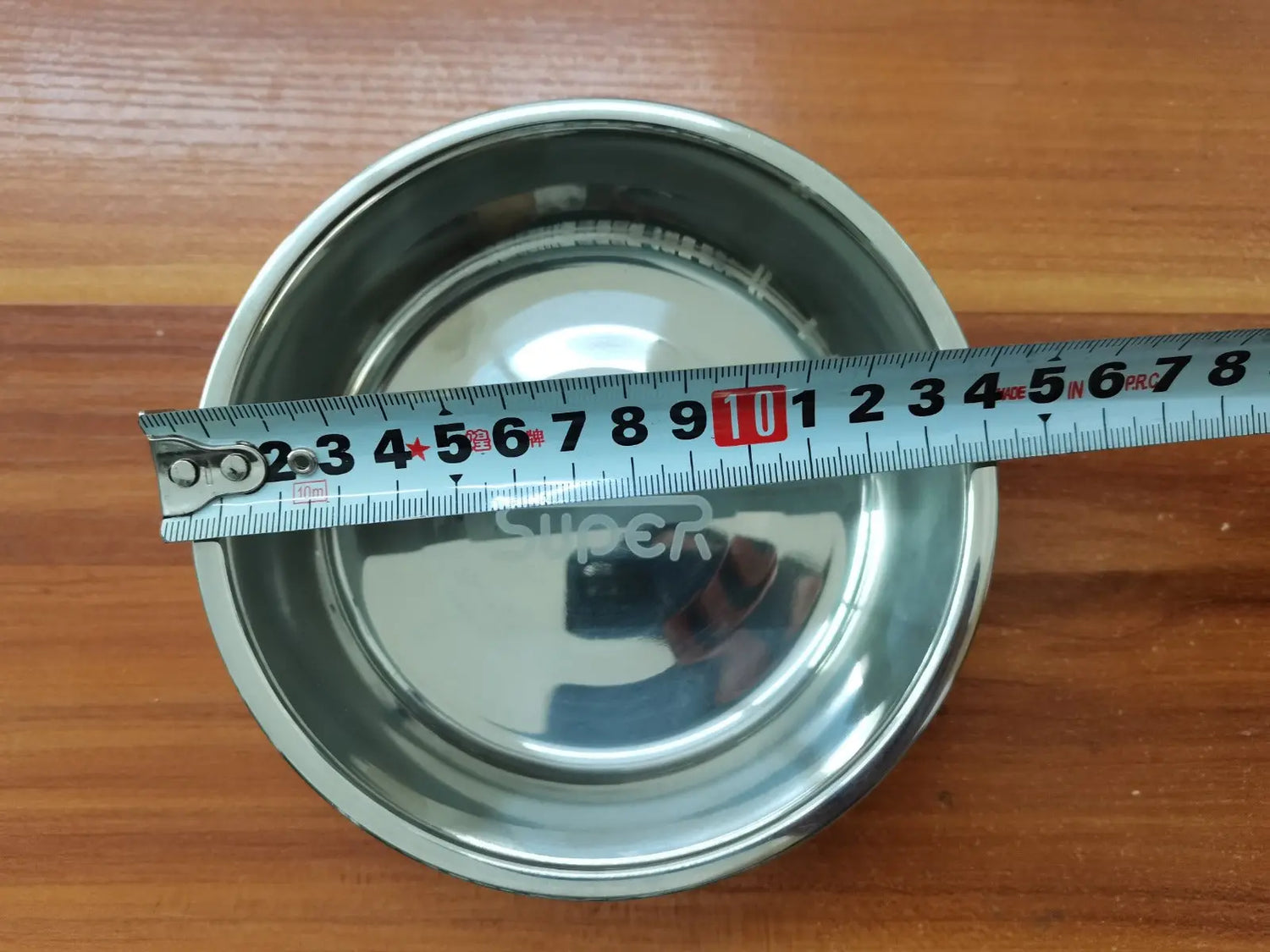 Dog food bowl round - stainless steel - dog drinking bowl - dog food bowl small - Size S