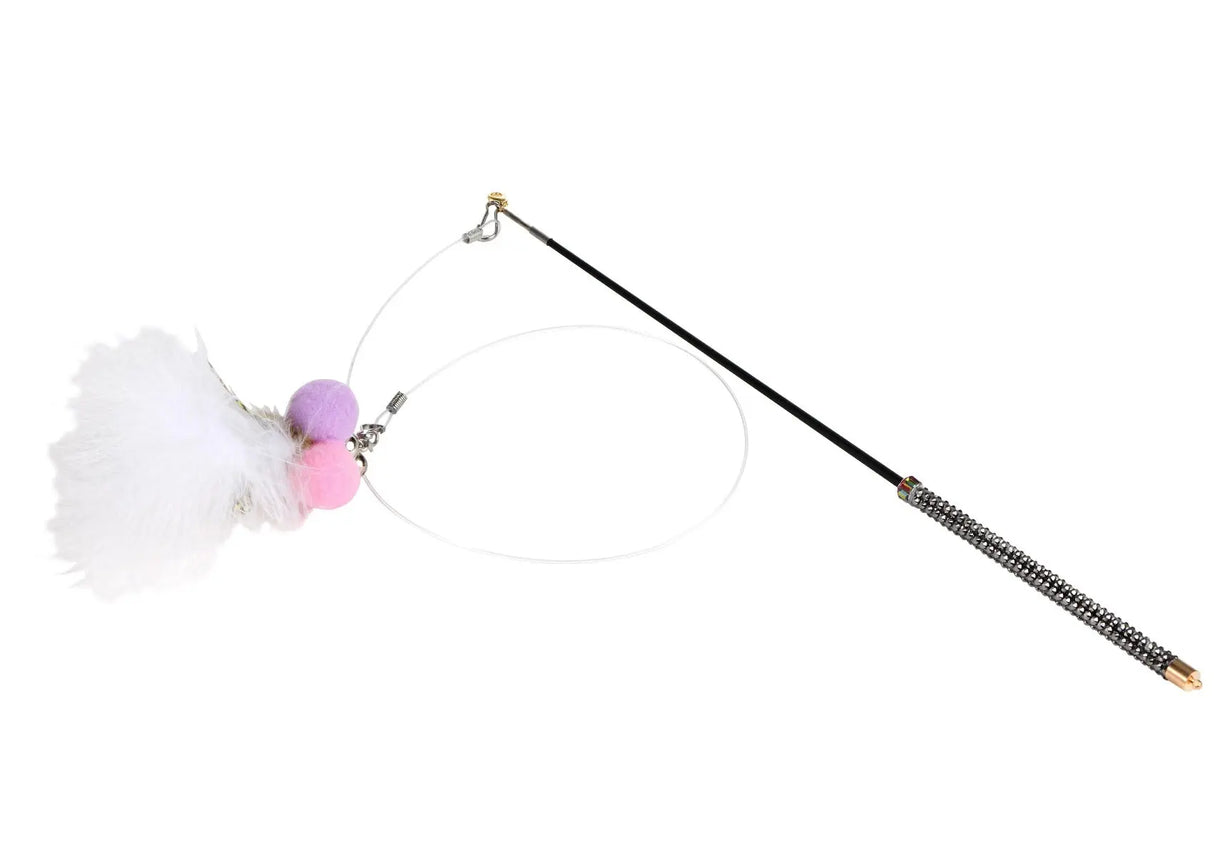 Kattenspeeltje | kattenhengel | 600mm (uitgeschoven) - 350mm (ingeschoven) | Kattenspeelgoed - SpirePets