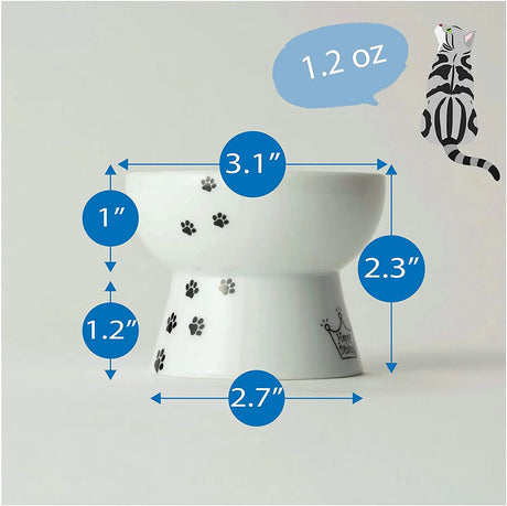 Keramisch mini voerbak kat - Necoichi DC-0706-02