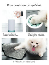 Potenreiniger - silicone borstels - hondenpotenreiniger - verzorging hond - honden wassen - grijs/wit - SpirePets