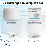 Drinkfontein - Kattenfontein - 2.5 Liter - Waterfontein Kat - Automatische Spoeling