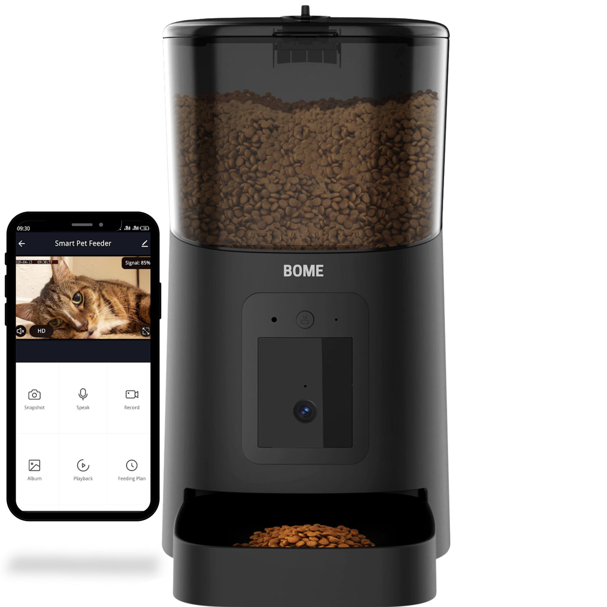Automatische Voerbak Voor Katten – Droogvoerdispenser Met Waterreservoir, Luchtdicht Deksel, Antislip – Voor Binnen En Buiten