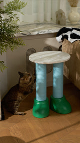 Katten krabpaal - kattenmand - multifunctioneel - groot aantrekkelijk ontwerp - groen en wit - SpirePets