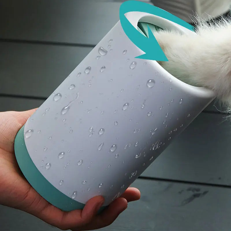 Potenreiniger - silicone borstels - hondenpotenreiniger - verzorging hond - honden wassen - grijs/wit - SpirePets