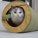 Kattenspeelgoed - speeltunnel met meerdere gaten - voor katten < 10kg - legergroen - SpirePets