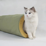 Kattenspeelgoed - speeltunnel met meerdere gaten - voor katten < 10kg - legergroen - SpirePets