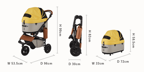 AirBuggy DOME 3 Premier Set Large Seed Beige Luxe hondenbuggy