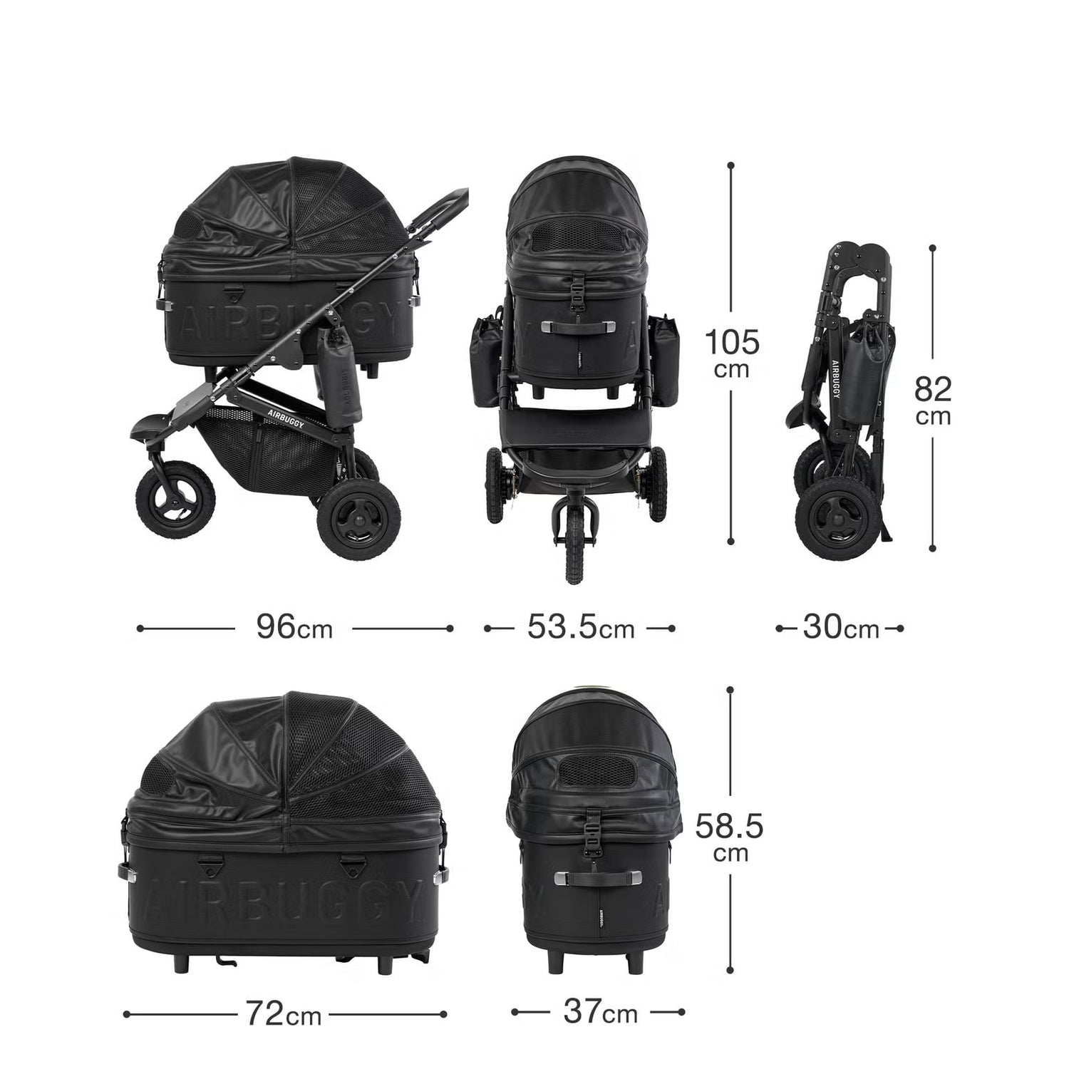 AIRBUGGY DOME3 PREMIER LARGE Si Series – Luxe Hondenbuggy
