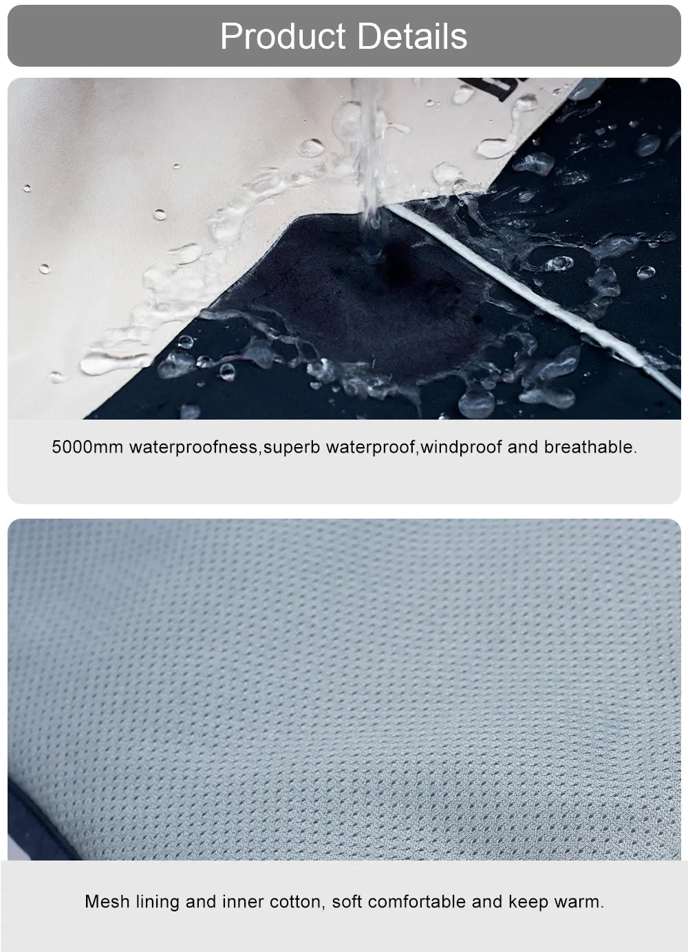 Hondenjas - hardshell materiaal - waterdicht - winddicht - lichtgewicht  - blauw - maat M - SpirePets