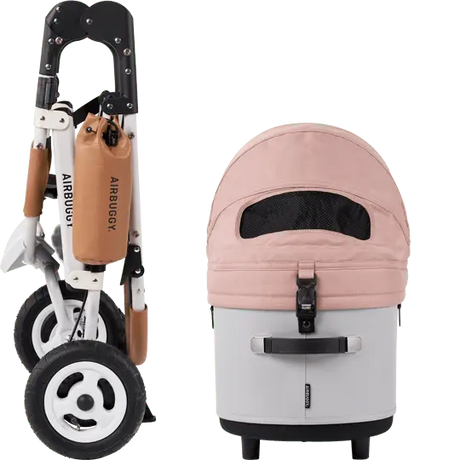 AirBuggy DOME 3 Large – Salmon Berry Luxe wandelwagen - SpirePets