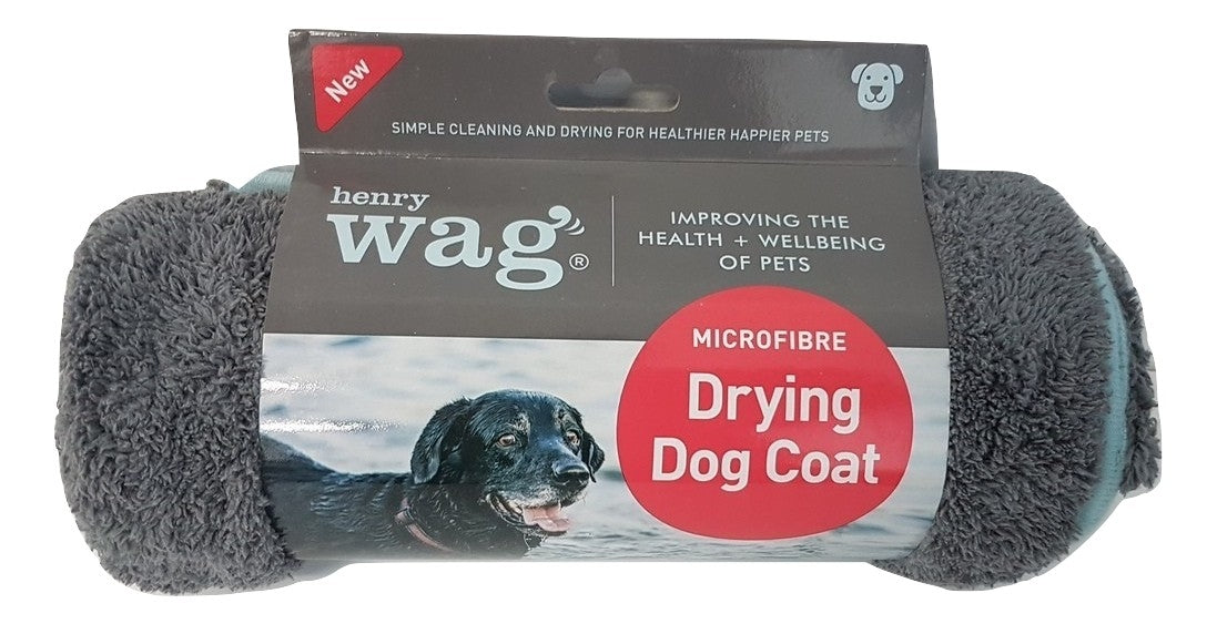 Henry Wag microvezel hondenbadjas - droogjas voor honden - Maat L