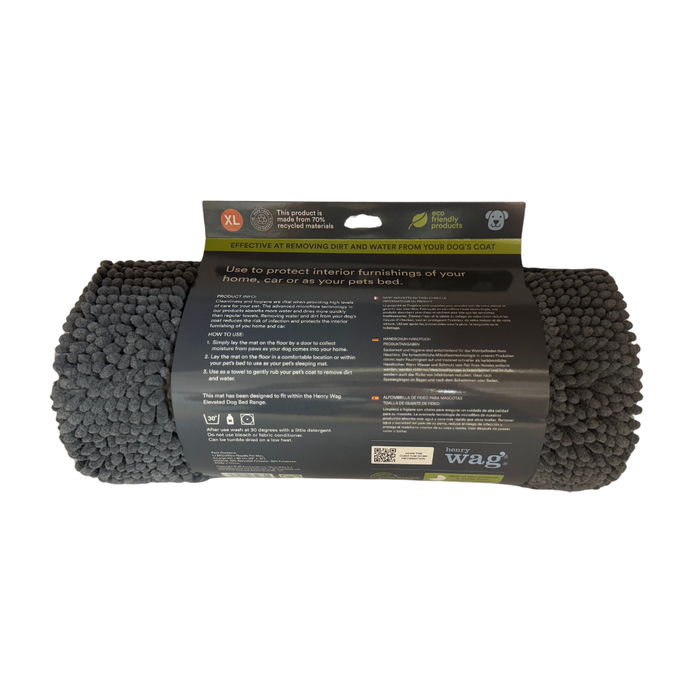 Henry Wag Microvezel Noodle Huisdier Mat - XL droogmat hond