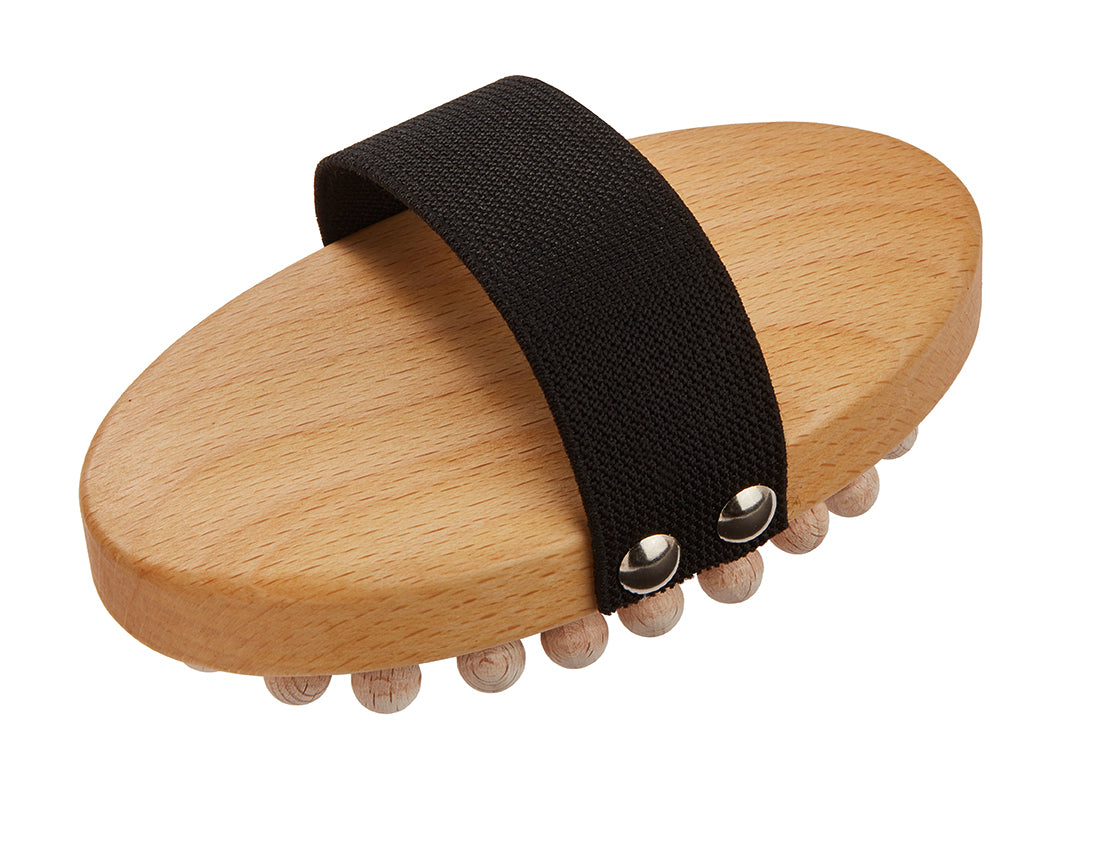 Honden massageborstel van beukenhout