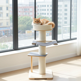Cat tree - scratching post - cat tower with cat basket