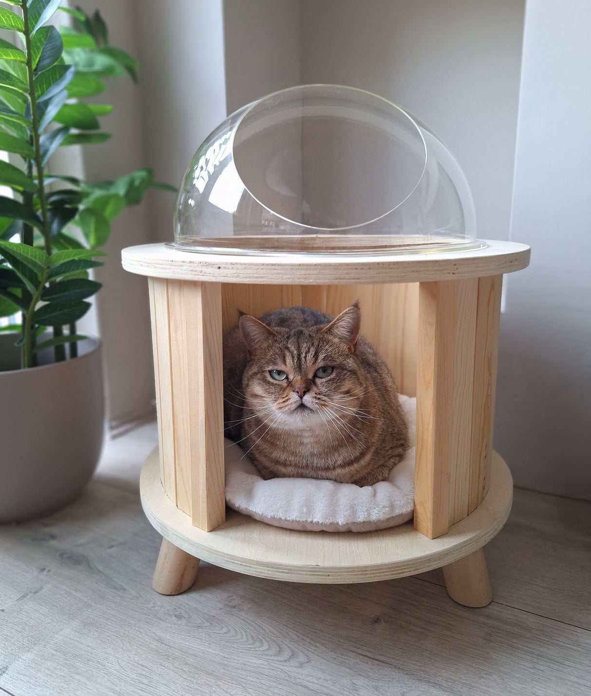 Kattenhuisje hout - Kattenmand - luxe kattenbed