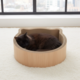 Cat scratching basket in the shape of a cat's head - Sturdy corrugated cardboard 45x45x15 cm