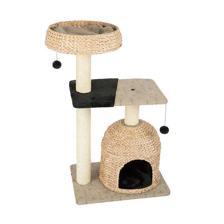 Kattenboom - krabpaal - kattenhuis - kattenmand met speeltje - SpirePets