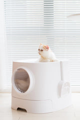 Kattenbak SPACE serie - Kattentoilet Wit SpirePets