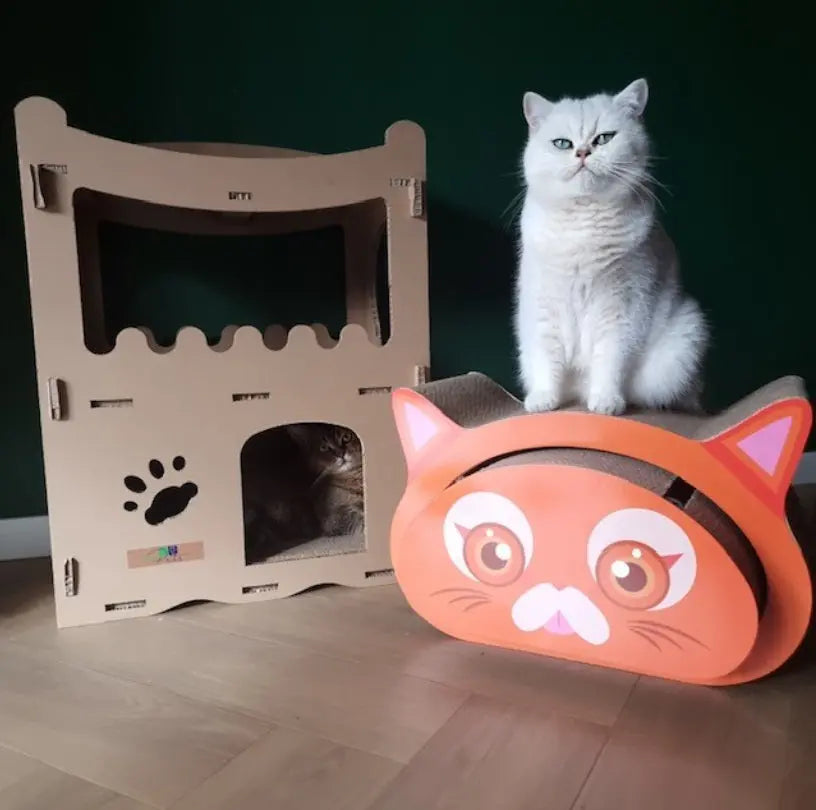 Katten krabmat krabmeubel | katten krabplank | kattenspeelgoed | katten speelmeubilair | veelzijdig ontwerp - SpirePets